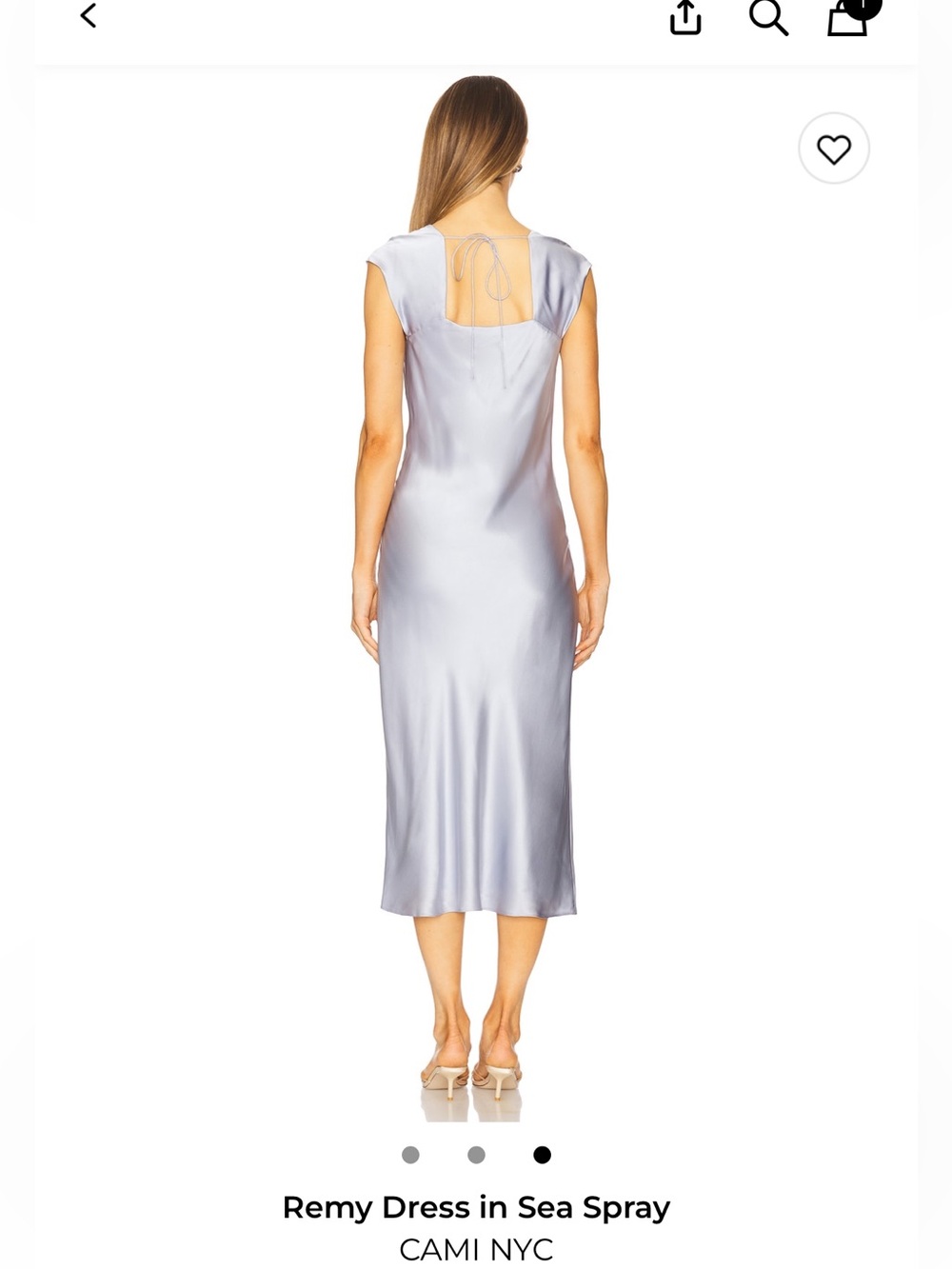 Cami NYC Satin Slip Dress in Sea Spray - Picture 2 of 4